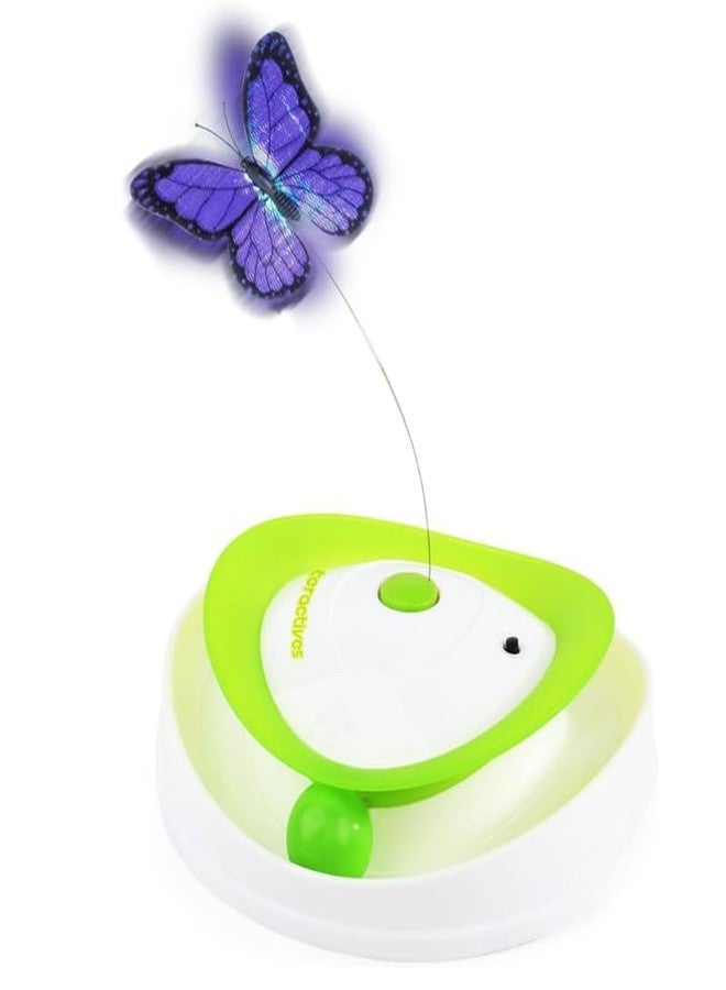 KittuPet لعبة كيتوبيت التفاعلية للقطط، تعمل بالحركة، على شكل فراشة، لعبة إثراء للقطط الصغيرة، مع قطعة غيار واحدة، للقطط المنزلية، عبوة من قطعة واحدة - Image 2